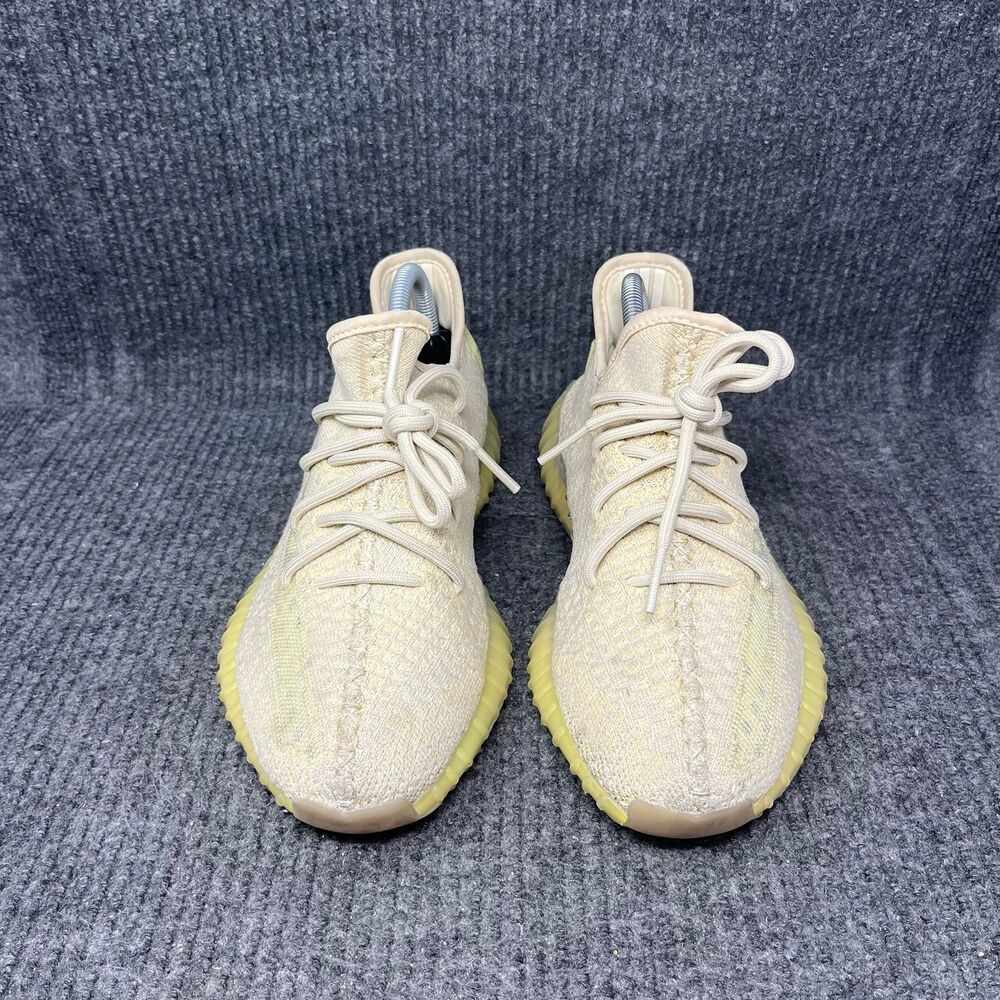 Adidas Yeezy Boost 350 V2 Flax Shoes Mens Size 8 FX9028 - Picture 2 of 8